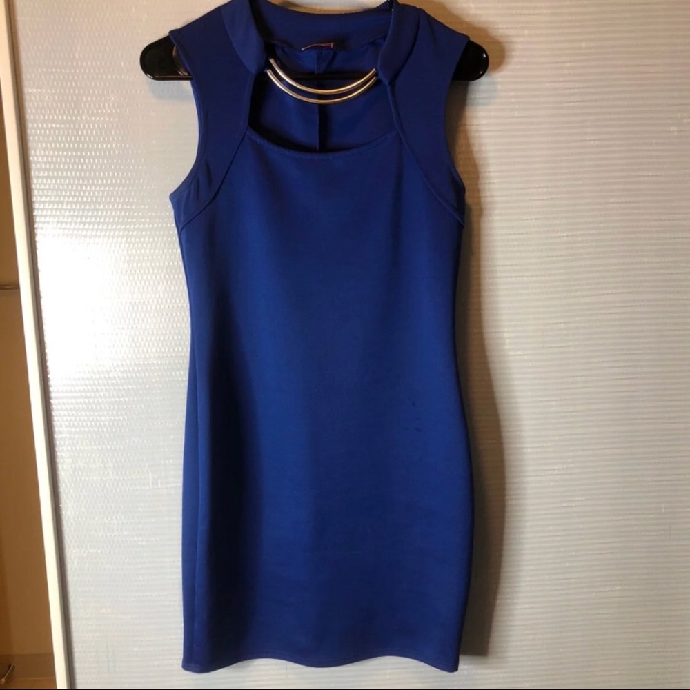 Blue bodycon dress